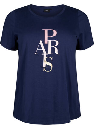 T-shirt i bomull med texttryck, Medieval B. w. Paris, Packshot image number 0