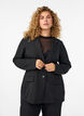 Blazer med fickor och slitsar, Svart, Model image number 0