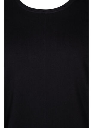 Stickad tunika i viskosblandning, Black, Packshot image number 2