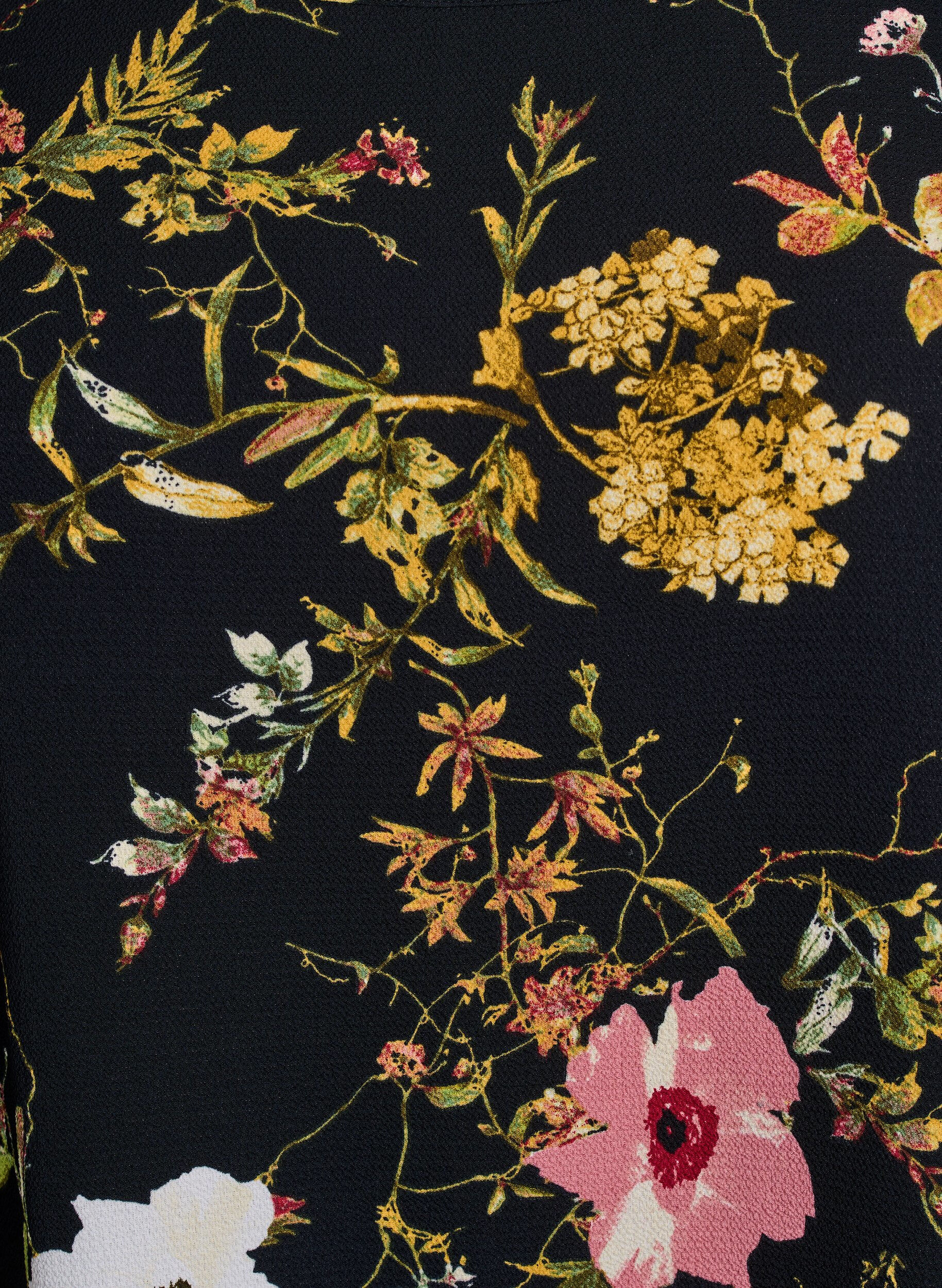 ZizziKl&auml;nning med m&ouml;nster och korta &auml;rmar, Svart, Packshot image number 2