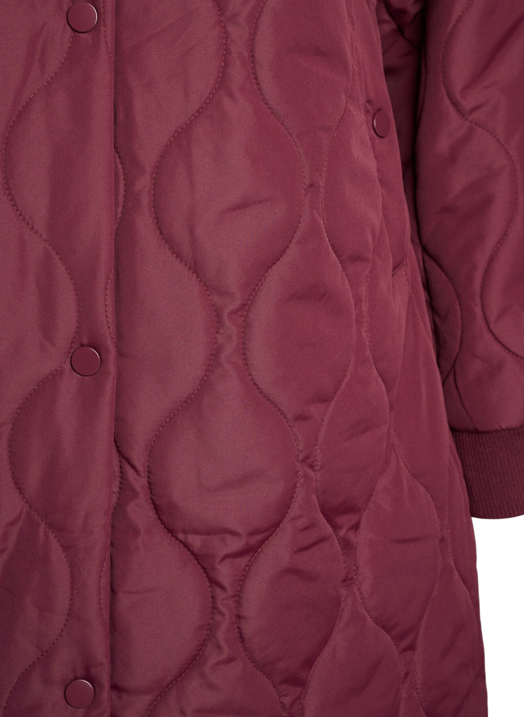 ZizziMell&aring;ng quiltad jacka med huva, 0655, Packshot image number 2