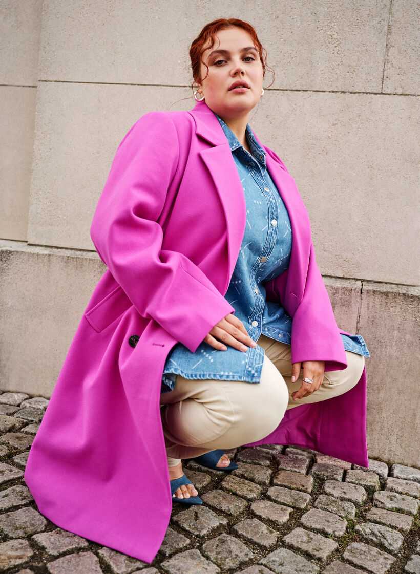 Kappa med dubbelknäppning, Purple Orchid, Image image number 0