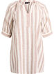 Tunika i bomull med v-ringning, Beige, Packshot image number 0