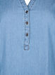 Denimklänning med slits och korta ärmar, Blue denim, Packshot image number 2