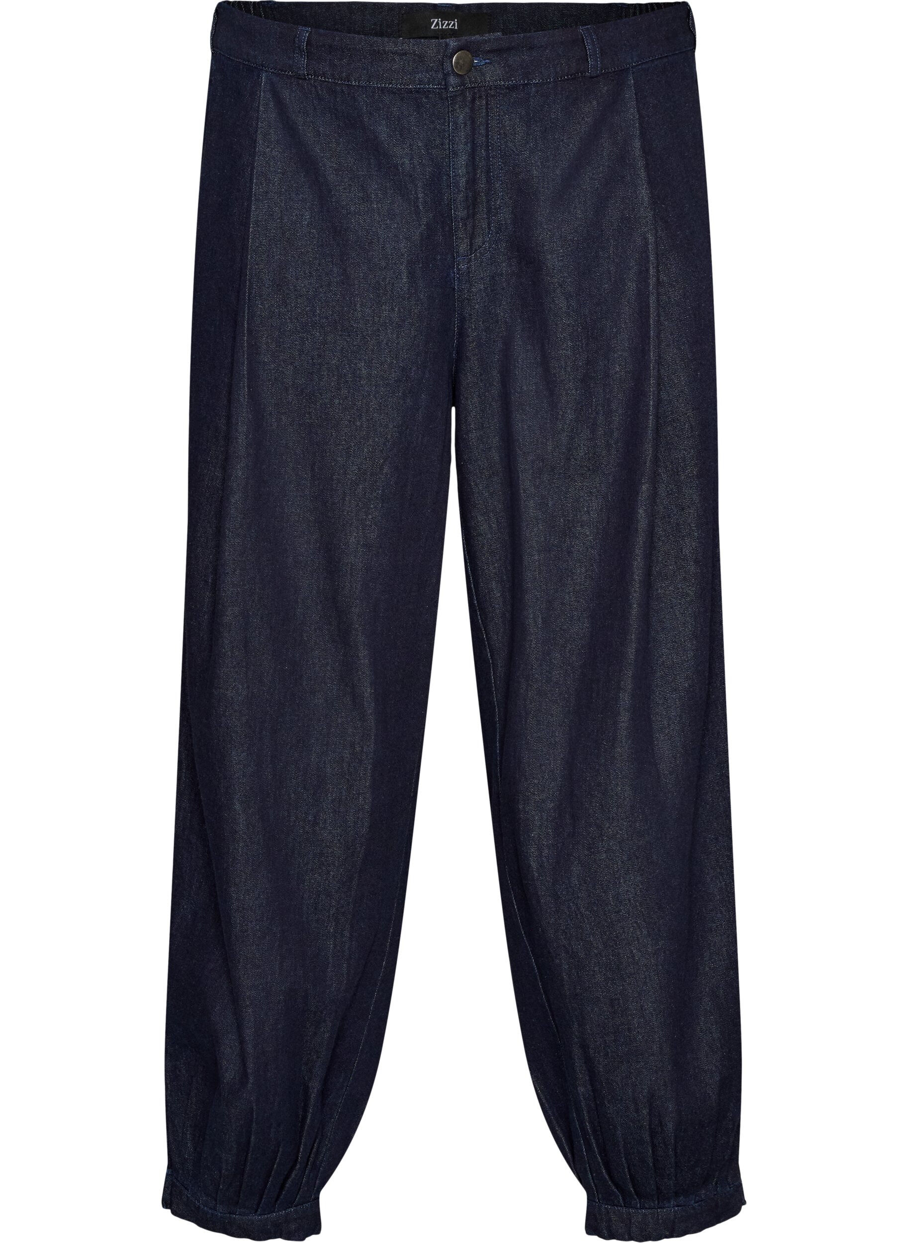 ZizziBalloon jeans med h&ouml;g midja, Bl&aring;, Packshot image number 0