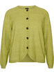Cardigan med knappar och rundad framtill, Gr&ouml;n, Packshot image number 0
