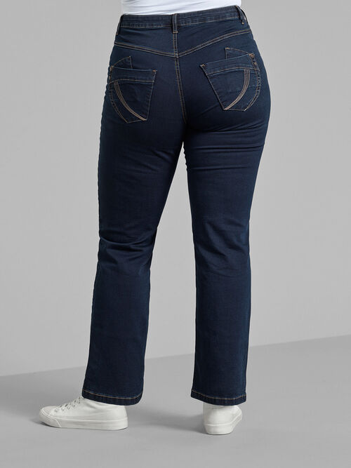 Regular fit Gemma jeans med hög midja