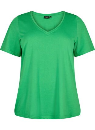 FLASH - T-shirt med v-ringning, Kelly Green, Packshot image number 0
