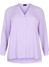 V-ringad skjorta med långa ärmar, Purple Rose