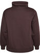 Sweatshirt med h&ouml;g krage och fickor, Brun, Packshot image number 1
