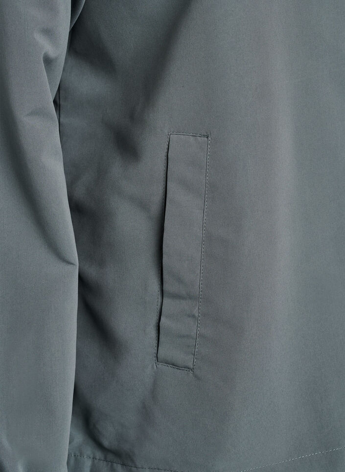 L&auml;tt jacka med huva och dragkedja, Gr&ouml;n, Packshot image number 3