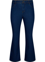 FLASH - Högmidjade jeans med bootcut, Blue denim