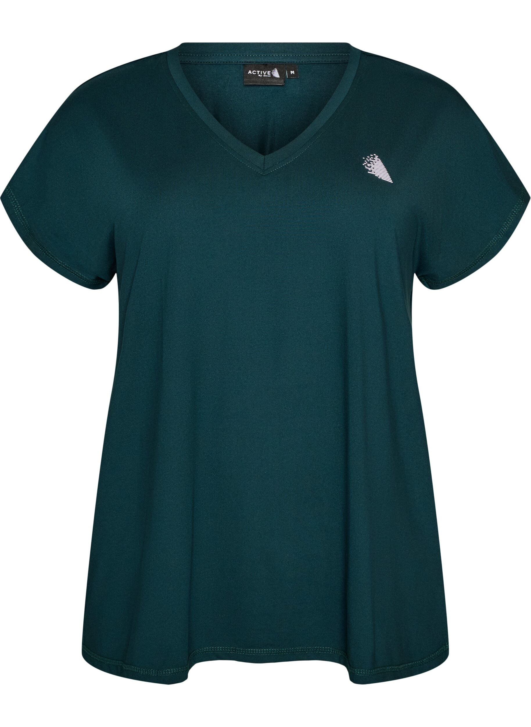 ZizziL&ouml;s tr&auml;ningst-shirt med v-ringning, Gr&ouml;n, Packshot image number 0