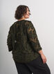 Blus med fransiga tr&aring;dar och struktur, Gr&ouml;n, Model image number 2