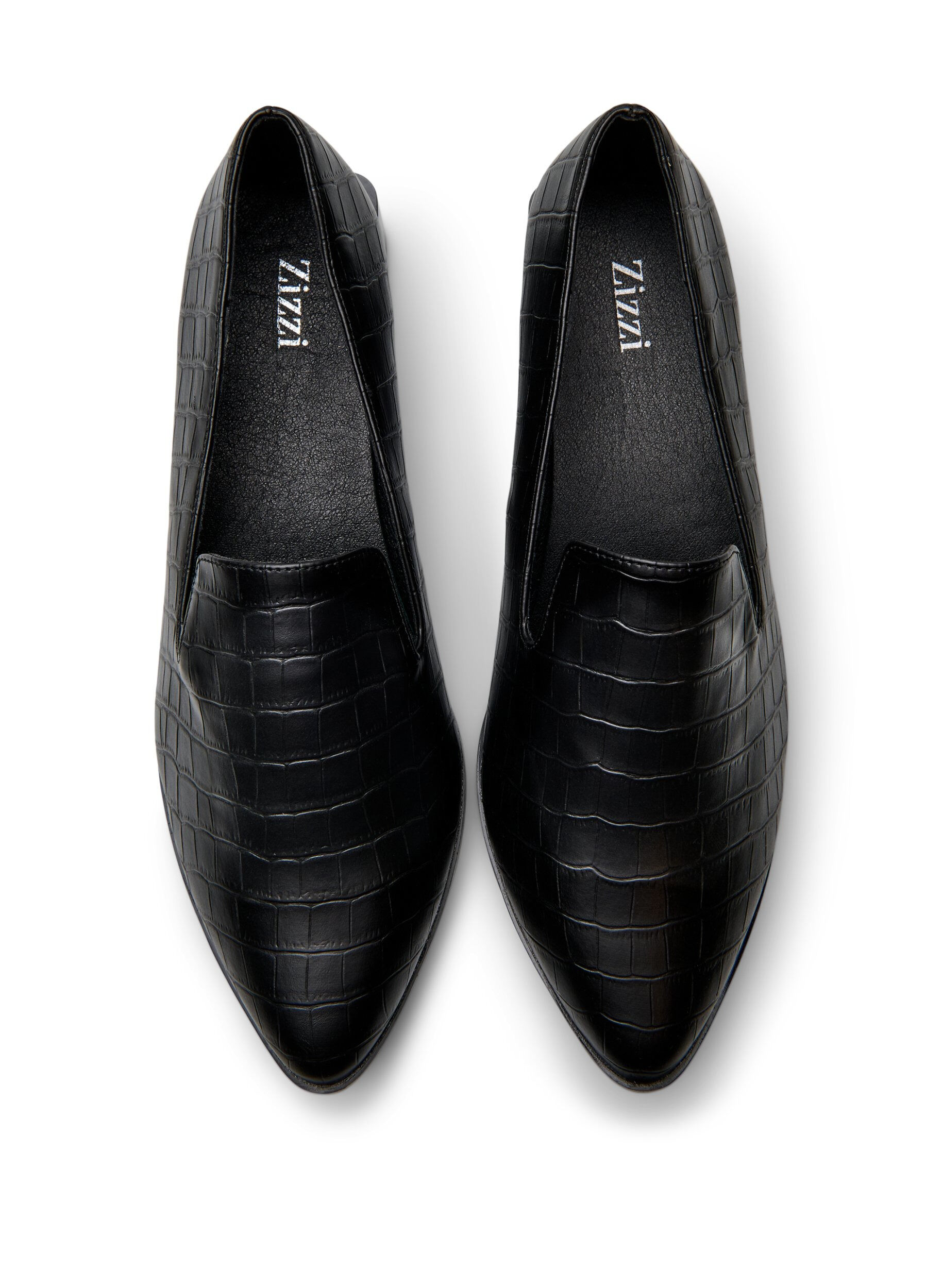 Zizzi Wide fit - Loafers med glitter, Svart, Packshot image number 2