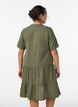 Kort a-linjeformad kl&auml;nning i bomullsmuslin, Gr&ouml;n, Model image number 2