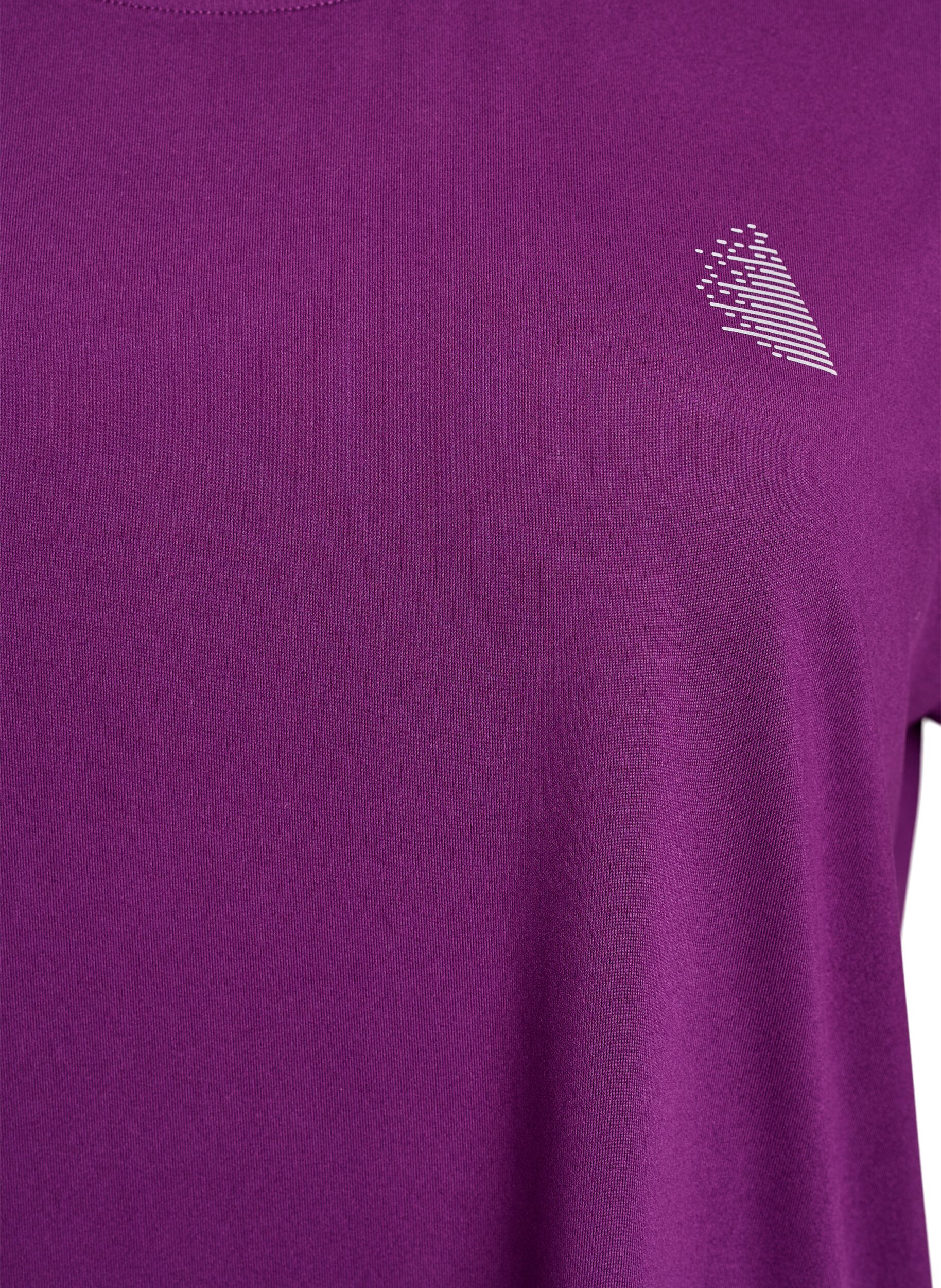 ZizziEnf&auml;rgad tr&auml;nings-T-shirt, Lila, Packshot image number 2