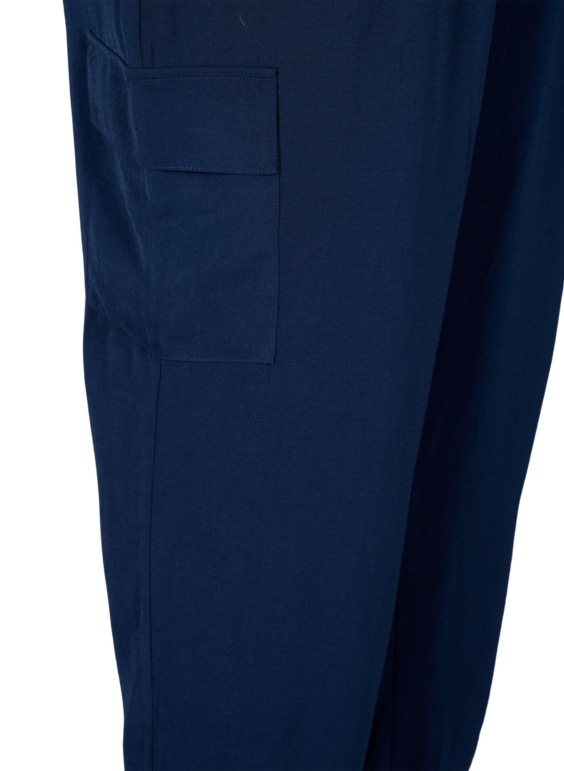 Zizzi Byxor med cargo-fickor, Navy Blazer, Packshot image number 3