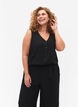 Ärmlös jumpsuit i viskos, Black, Model image number 2