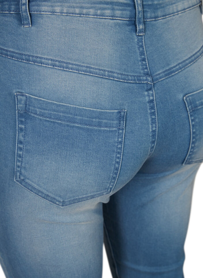 Amy caprijeans med h&ouml;g midja och super slim fit, Bl&aring;, Packshot image number 3