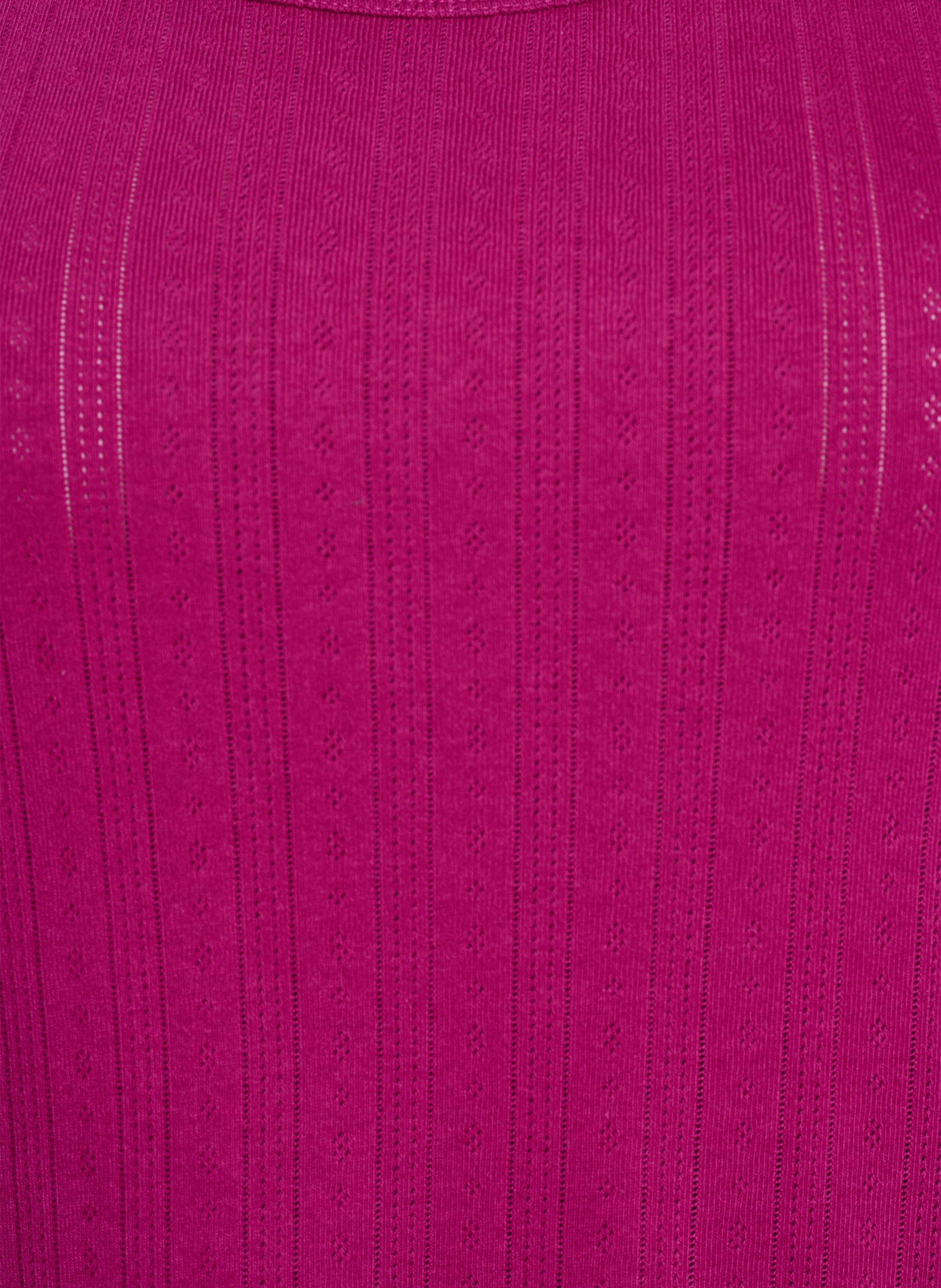 ZizziNattlinne i ekologisk bomull med texturerat m&ouml;nster, Rosa, Packshot image number 2