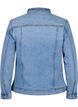 Kort denimjacka i bomull, Light blue denim, Packshot image number 1