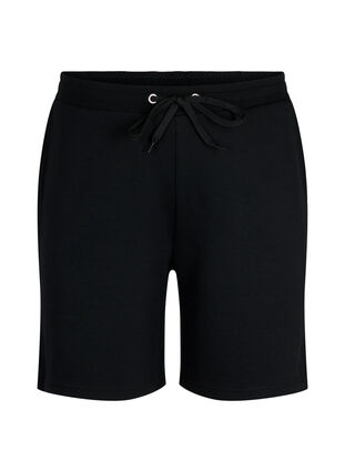Shorts i modalmix med fickor, Black, Packshot image number 0