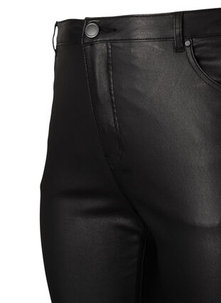 Coated Ellen-jeans med bootcut, Black, Packshot image number 2