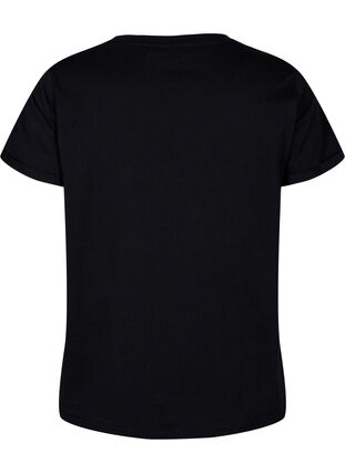 Sport t-shirt med tryck, Black w. Copper Foil, Packshot image number 1