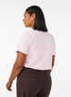 T-shirt i ekologisk bomull med tryck framtill, Rosa, Model image number 2