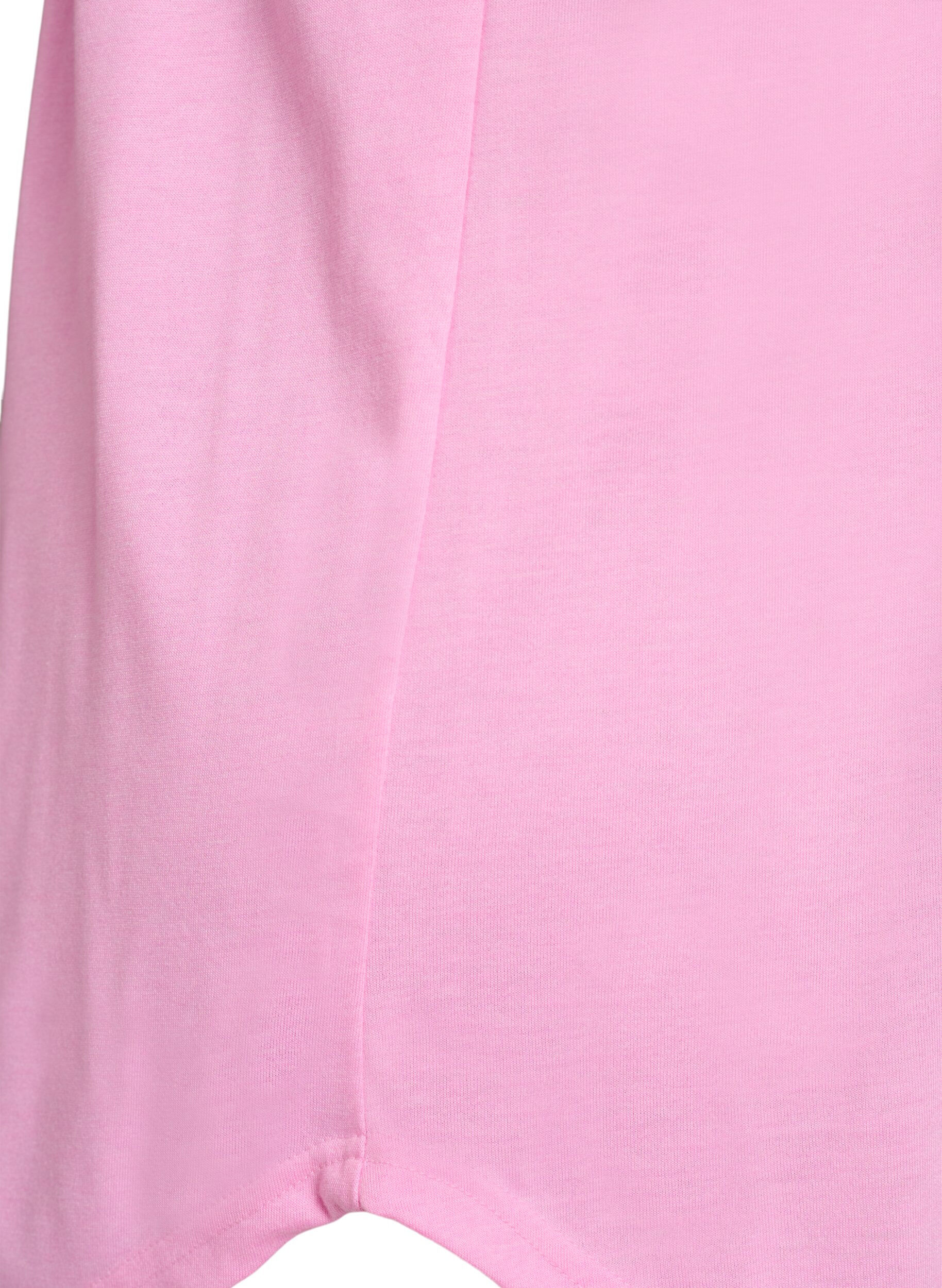 ZizziKort&auml;rmat nattlinne med texttryck, Rosa, Packshot image number 3