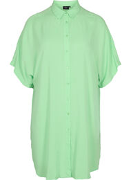 Lång skjorta i viskos med 2/4 ärmar, Summer Green
