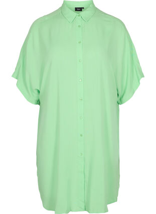 Lång skjorta i viskos med 2/4 ärmar, Summer Green, Packshot image number 0