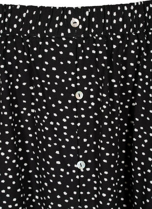 Prickig kjol i viskos med knappar, Black w. Dot, Packshot image number 2