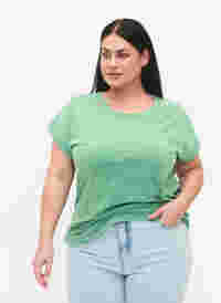 Melerad t-shirt med korta ärmar, Jolly Green Mél, Model