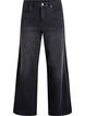 Jeans i bred passform med vertikala denimdetaljer, Gr&aring;, Packshot image number 0