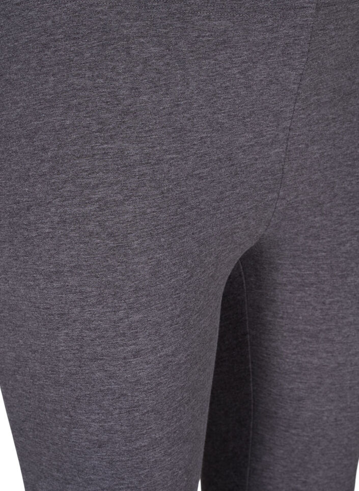 Grå melerade leggings, Dark Grey Melange, Packshot image number 2