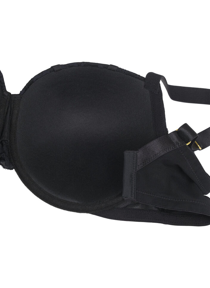 Formpressad BH med strassdetaljer, Black, Packshot image number 3