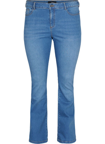 Ellen bootcut jeans med hög midja, Light blue, Packshot image number 0