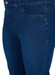 Kroppsnära jeansknickers i bomull, Dark blue denim, Packshot image number 2