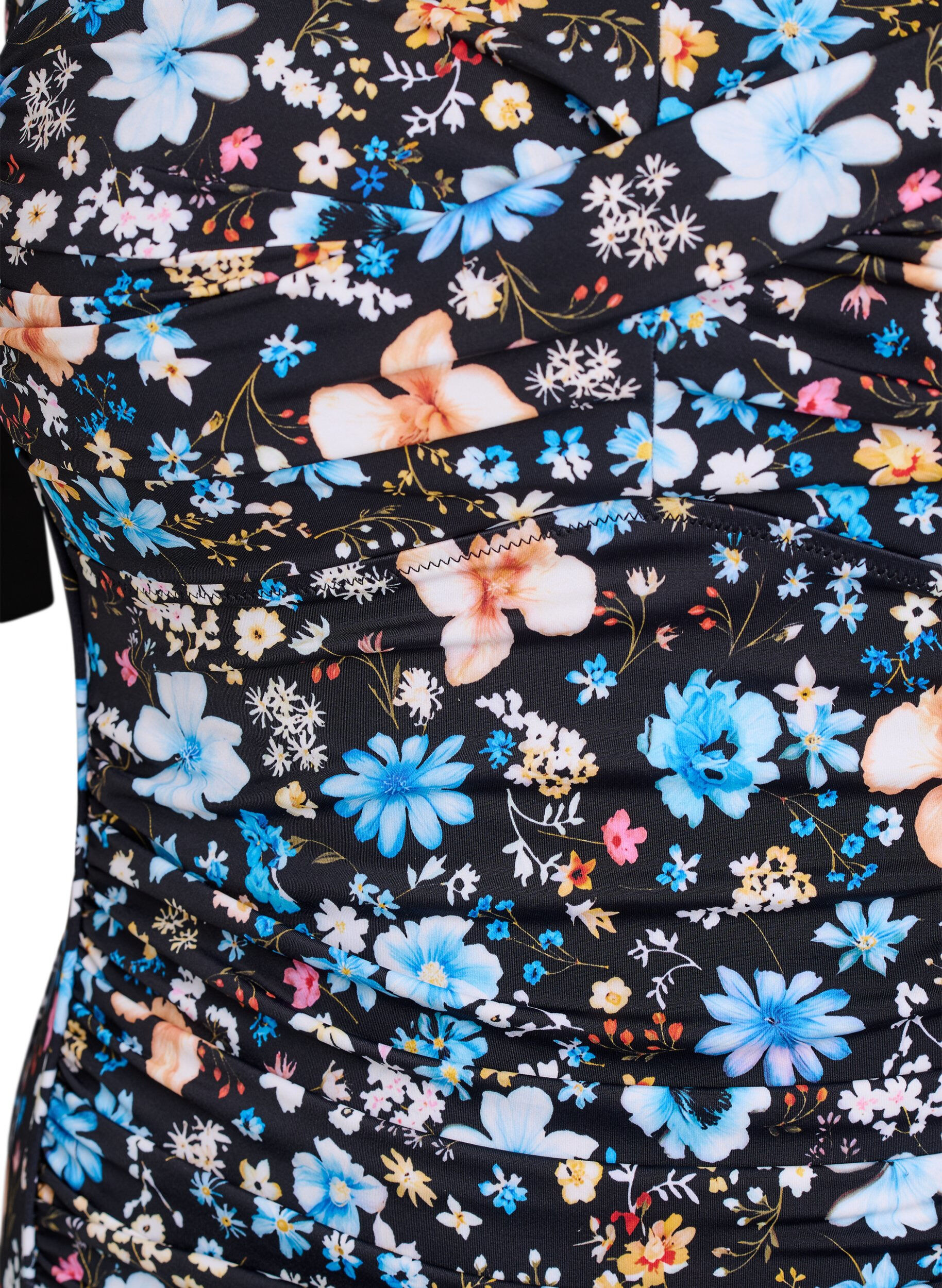 Zizzi Vadderad baddr&auml;kt med tryck, Bl&aring;, Packshot image number 2