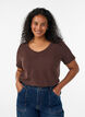 Enf&auml;rgad t-shirt i bomull, Brun, Model image number 0