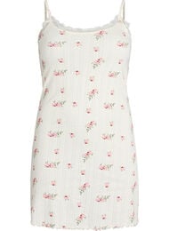 Nattlinne med smala axelband och strukturm&ouml;nster, Vanilla