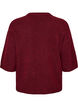 L&ouml;st stickad blus med korta &auml;rmar, R&ouml;d, Packshot image number 1