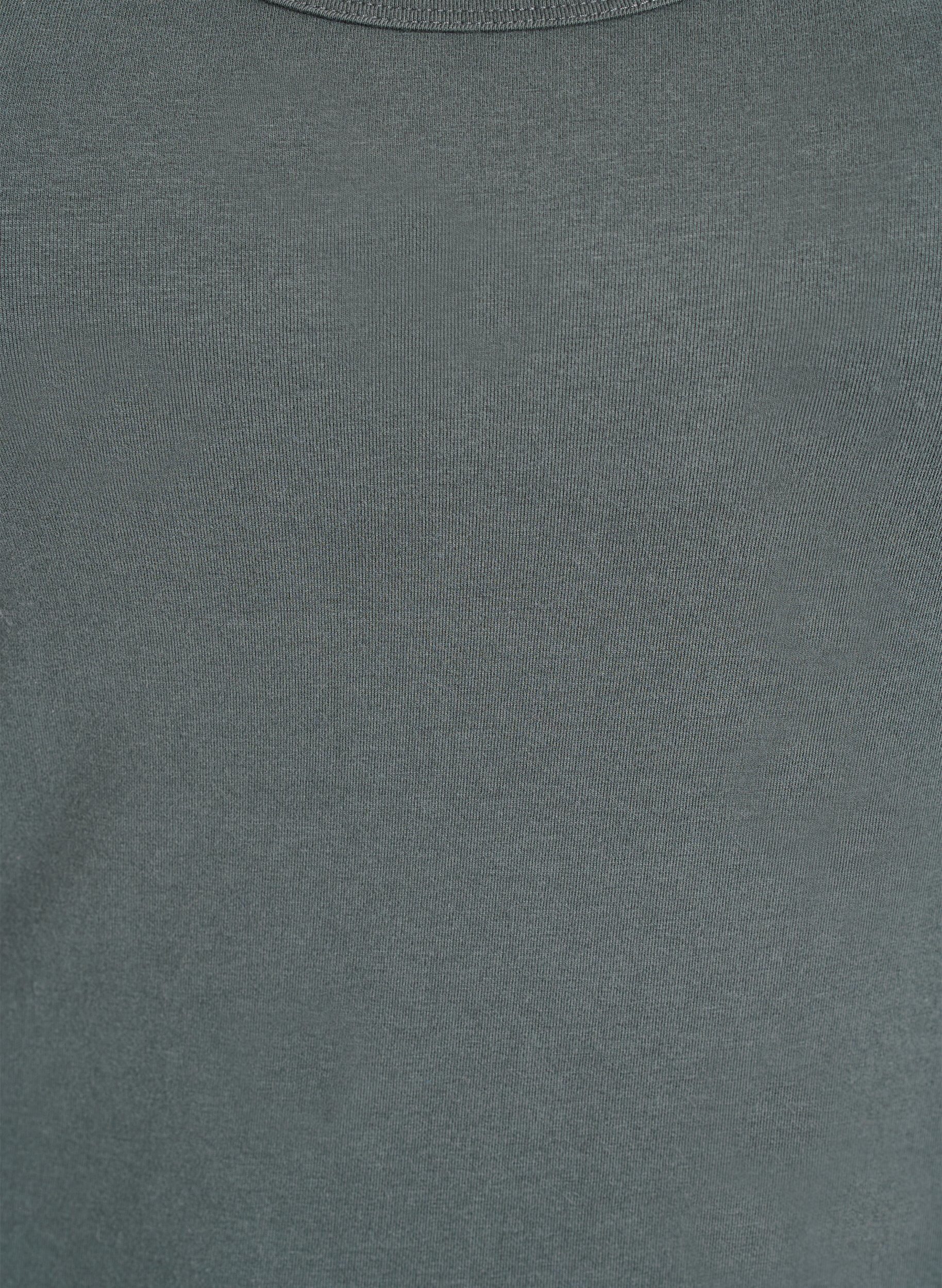 Zizzi Solid f&auml;rg bas topp i bomull, Gr&ouml;n, Packshot image number 2