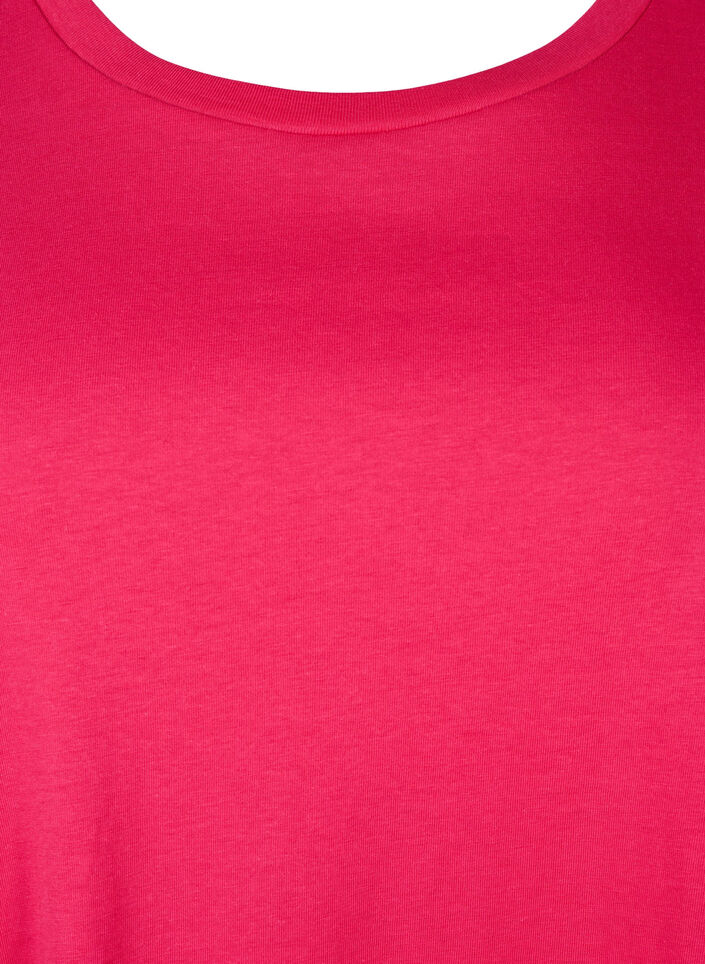 T-shirtklänning i bomull, Bright Rose, Packshot image number 2