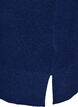 Stickad kort kl&auml;nning med v&aring;gig kant och slitsar, Bl&aring;, Packshot image number 3