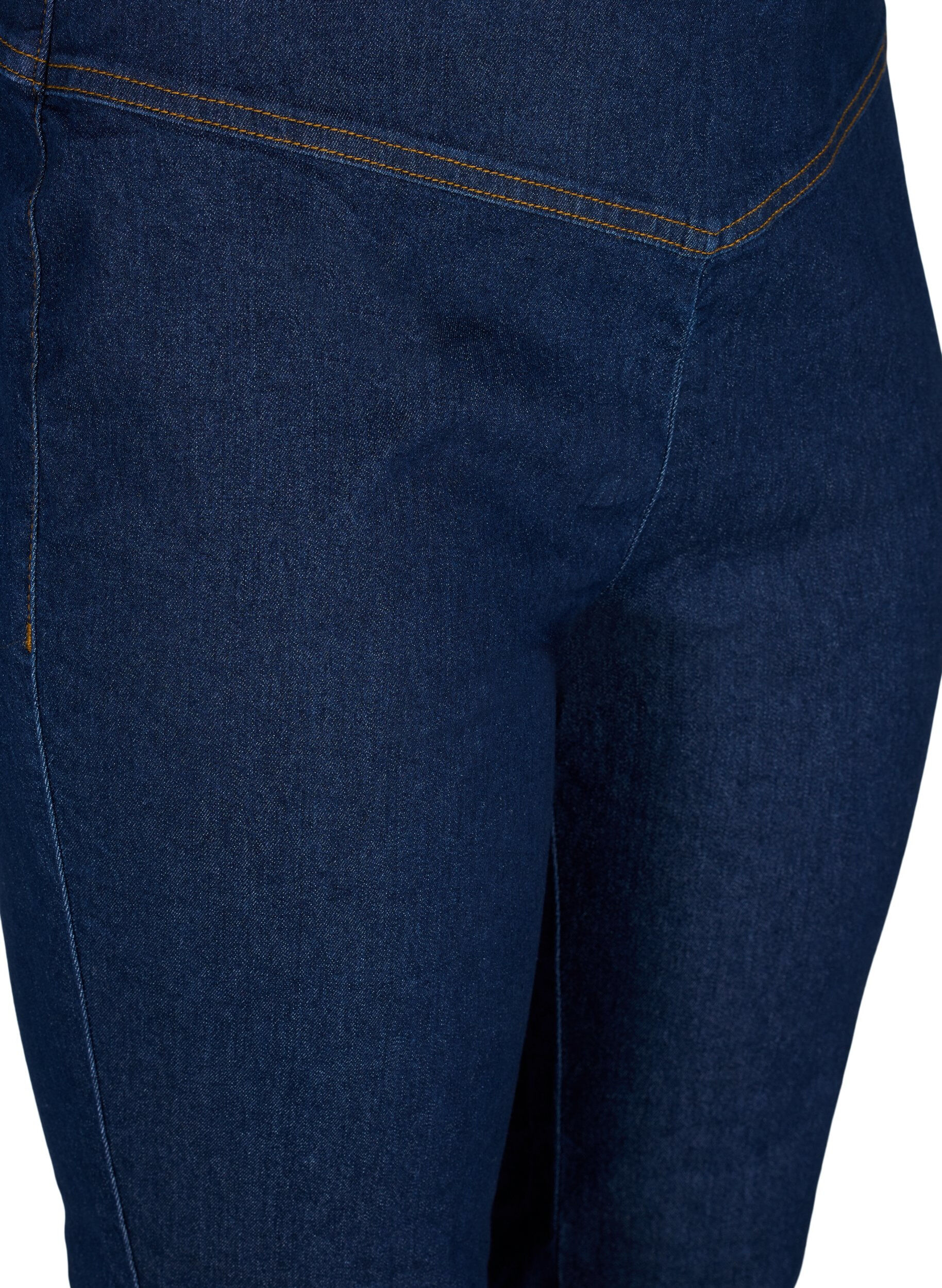 Zizzi Str&auml;ckig bomullsblandning jeggings, Dark blue, Packshot image number 2