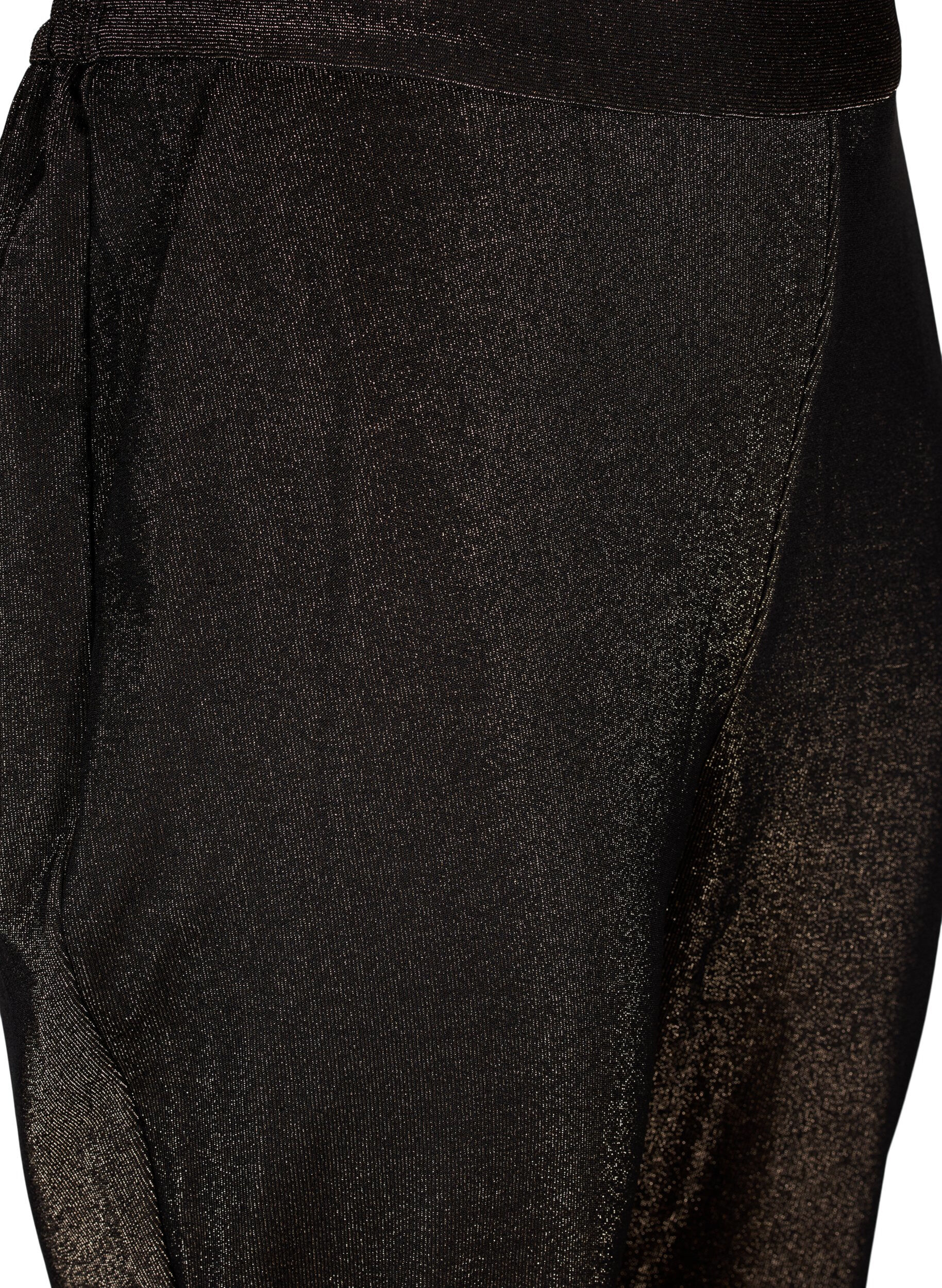 Zizzi Maddison-byxor med glitter, Black w. Lurex, Packshot image number 2