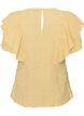 Blus med smock och volang&auml;rmar, Gul, Packshot image number 1